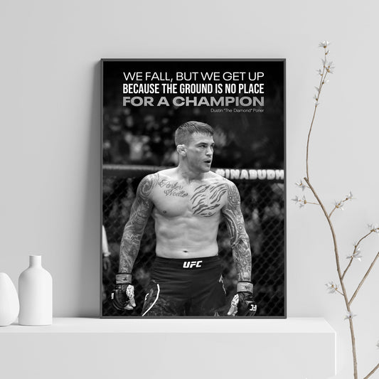 Dustin Poirier poster, UFC motivation printed poster, Quote